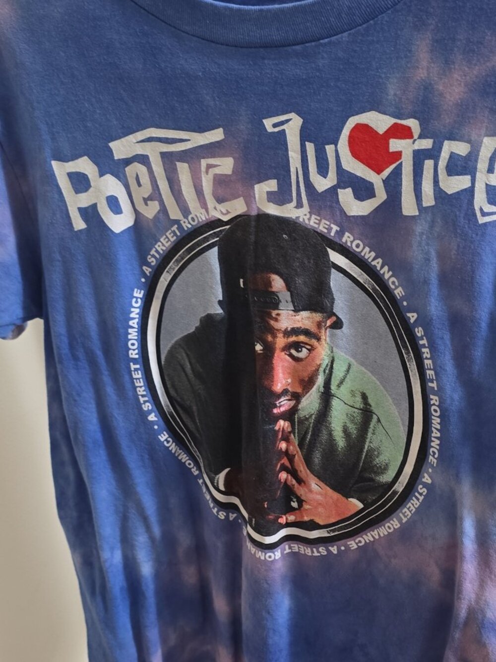 Poetic Justice Tupac Shakur "A Street Romance" Tie-Dye Graphic T-Shirt